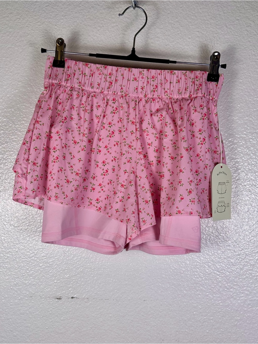 Blogilates Ruffle Short Women's XS Pink
Floral High Rise Pockets Pull On
